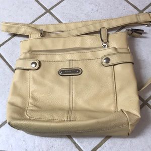 ROSETTI light‎ yellow crossbody bag in good used condition vegan leather